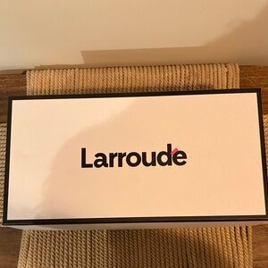 Larroude Dark Green Velvet Mary Jane Shoes